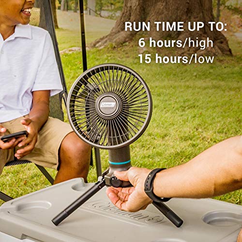 Coleman OneSource Rechargeable Outdoor Camping Gear: Camp Shower, Cordless Vacuum, Fan, Speaker, & Air Pump—All Powered by One Interchangeable Battery!