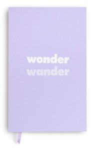 kate spade new york purple bookcloth bound journal with 168 lined pages, wonder wander