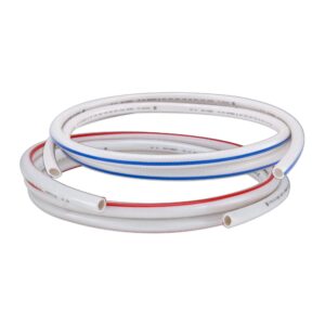 recpro 1/2" rv pressurized hot & cold water line combo | rv hose | flexible | non-toxic | vinyl | heavy duty | length options (5ft)