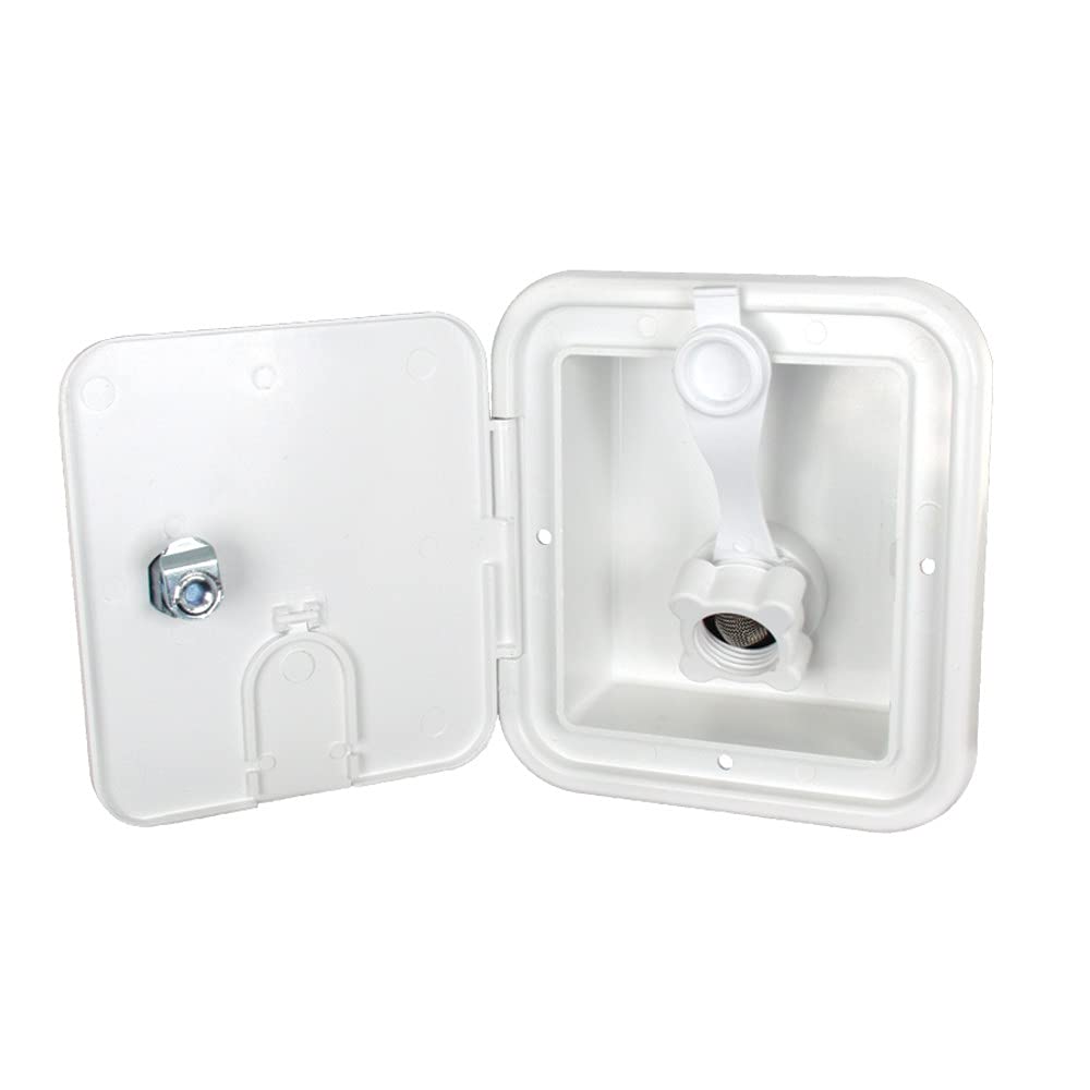 THETFORD RV Camper City Water Hatch with Plastic Check Valve Polar White PN 94226