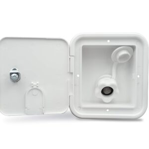 THETFORD RV Camper City Water Hatch with Plastic Check Valve Polar White PN 94226