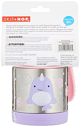 Skip Hop Insulated Baby Food Jar, Zoo, Narwhal