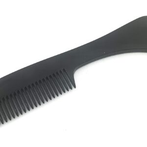 G.B.S Beard and Mustache Comb, Saw-Cut, Polished Pocket-Sized Comb 3 Inches, Black