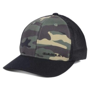 oakley indy stretch-fitted cap camo/black