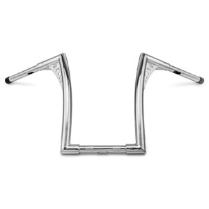 WeiSen Chrome 14" Ape Monkey Bar Handlebar 1-1/4" Handle Bars Compatible with Harley Dyna Softail Sportster XL 883 1200 ＆ Touring Road Glide Road King Models