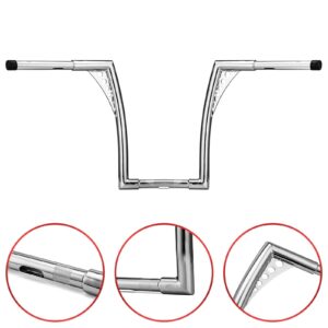 WeiSen Chrome 14" Ape Monkey Bar Handlebar 1-1/4" Handle Bars Compatible with Harley Dyna Softail Sportster XL 883 1200 ＆ Touring Road Glide Road King Models