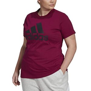 adidas women's must haves badge of sport tee, power berry, xx-small
