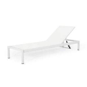 Christopher Knight Home Cynthia Outdoor Chaise Lounge, White