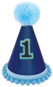 deluxe blue"1st" birthday boy cone hat - 8.25" x 6.25" (1 pc.) - stylish & eye-catching party accessory - perfect for your little one's big day
