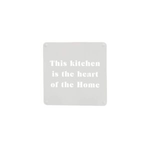 foreside home & garden 10 inch diameter this kitchen is the heart white laser cut foreside home and garden decorative metal wall sign