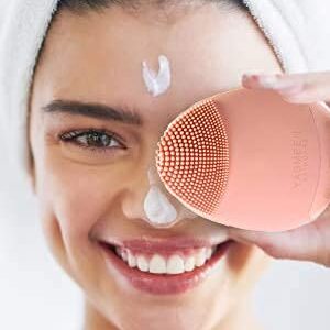 Sonic Facial Cleansing Brush, Waterproof Electric Face Cleansing Brush Device for Deep Cleaning|Gentle Exfoliating|Massaging,Rechargeable,Yasmeen Skincare Co.