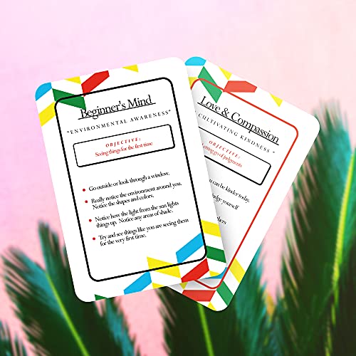 Allura & Arcia 52 Mindfulness Cards - Stress Less, Mindful Meditation, Gratitude, Kindness, Self Care & Relaxation