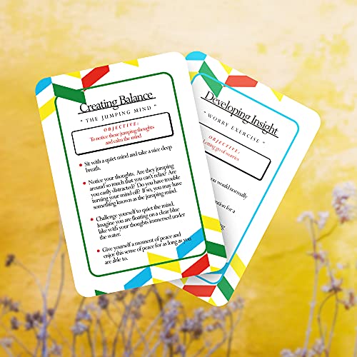 Allura & Arcia 52 Mindfulness Cards - Stress Less, Mindful Meditation, Gratitude, Kindness, Self Care & Relaxation