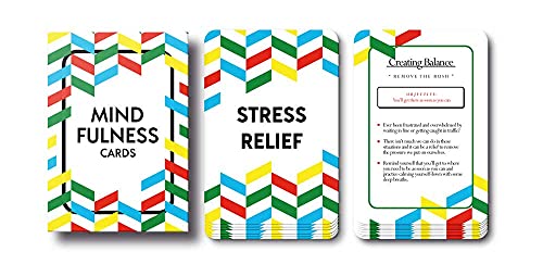 Allura & Arcia 52 Mindfulness Cards - Stress Less, Mindful Meditation, Gratitude, Kindness, Self Care & Relaxation