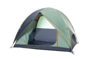 kelty tallboy family + car camping tent, 4 or 6 person freestanding overnight shelter, large capacity, tall height, stuff sack included