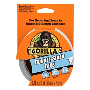 gorilla double-sided tape, 1.41" x 8 yd, gray, (pack of 1)