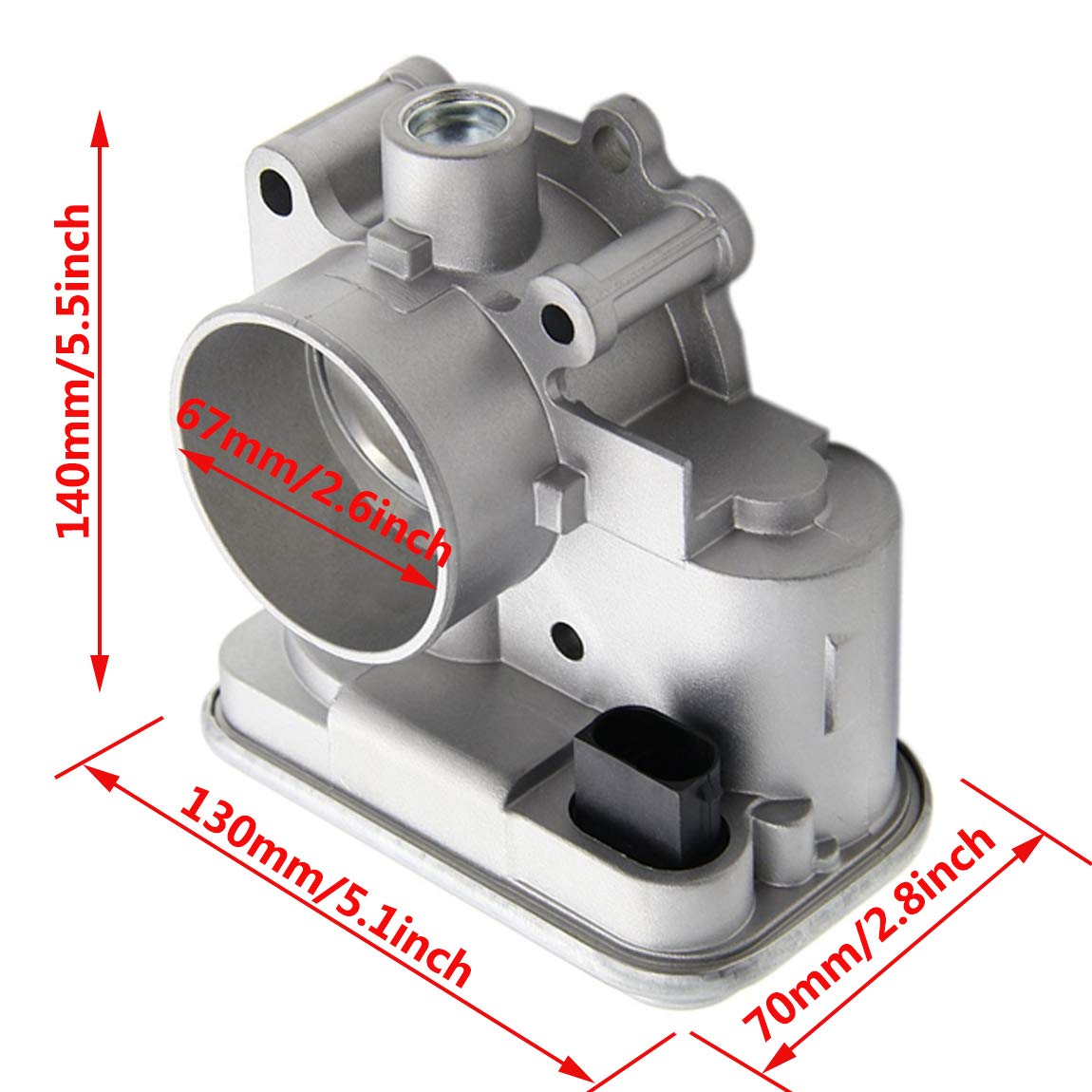 04891735AC Electronic Throttle Body with IAC TPS,Compatible with 2.0L 2.4L Chrysler 200,Sebring Dodge Avenger Caliber Journey Compass Patriot Years 2007-2017 Replaces 977025,4891735AD,4891735AB