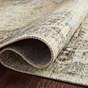 Loloi II Skye Collection SKY-13 Natural/Sand 2'-6" x 7'-6", 13" Thick, Runner Rug, Soft, Durable, Vintage Inspired, Distressed, Low Pile, Non-Shedding, Easy Clean, Printed, Living Room Rug