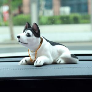 Wakauto Bobblehead Dolls Shaking Head Dog Desktop Ornament Gift for Home Shop Car Dashboard Decor