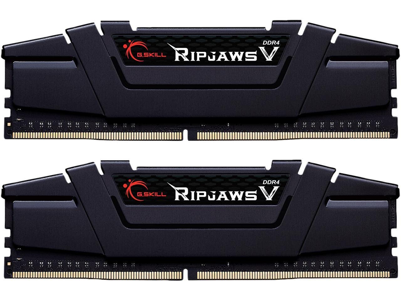 G.SKILL Ripjaws V Series (Intel XMP) DDR4 RAM 64GB (2x32GB) 3200MT/s CL16-18-18-38 1.35V Desktop Computer Memory UDIMM - Black (F4-3200C16D-64GVK)