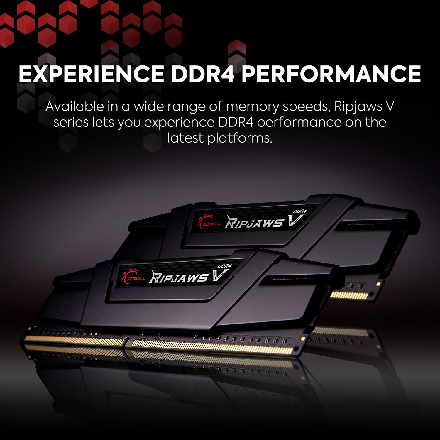 G.SKILL Ripjaws V Series (Intel XMP) DDR4 RAM 32GB (1x32GB) 3200MT/s CL16-18-18-38 1.35V Desktop Computer Memory UDIMM - Black (F4-3200C16S-32GVK)