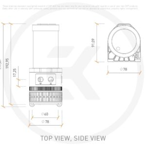 EKWB EK-Quantum Kinetic TBE 200 D5 PWM Pump-Reservoir Combo, D-RGB, Acetal