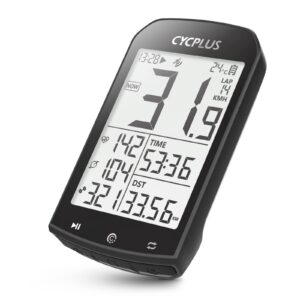 cycplus gps bike computer waterproof bicycle speedometer and odometer ant+ wireless cycling computer compatible with app 2.9 inch lcd display with backlight