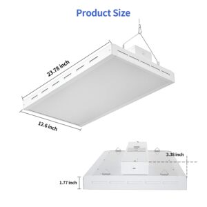 FAITHSAIL 165W Linear LED High Bay Shop Light 2FT, 22000LM, 5000K, Industrial LED Warehouse Lighting, 2 Foot Indoor Aisle Area Workshop Garage Highbay LED Lights, 4 Lamp Fluorescent Equivalent