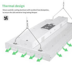 FAITHSAIL 165W Linear LED High Bay Shop Light 2FT, 22000LM, 5000K, Industrial LED Warehouse Lighting, 2 Foot Indoor Aisle Area Workshop Garage Highbay LED Lights, 4 Lamp Fluorescent Equivalent