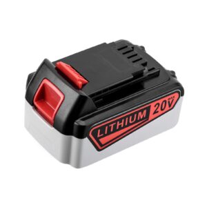 dutyone 7000mah 20volt replacement battery for black and decker 20v max cordless power tool lbxr20 lb20 lbx20 lbxr2020-ope lbxr20b-2 lb2x4020 lithium ion battery