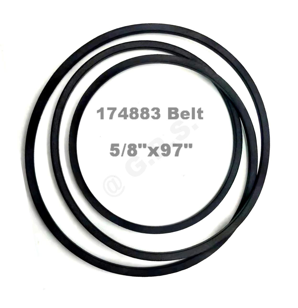 42 inch 174883 954-0485 754-0479 Lawn Mower Blade Drive Belt for Replace Husqvarna AYP Craftsman 532174883 336317 754-3051a (5LK x 97")