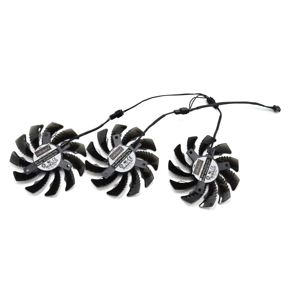 inRobert PLD08010S12H 75mm 3pin Video Card Fan Replacement for Gigabyte GEFORCE GTX 970 Cooling Fan