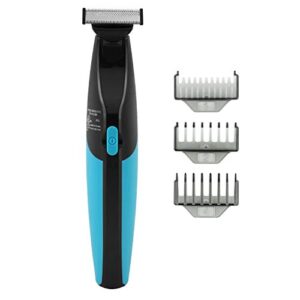 amazon brand - solimo rechargeable beard trimmer with 1 blade, 3 combs and charging cable