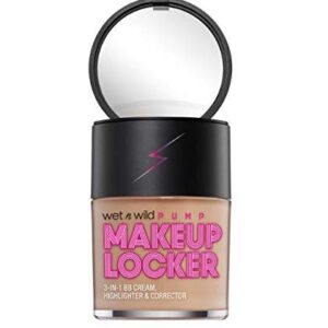 Wet N Wild Makeup Locker- 3-In-1 Sheer BB Cream, Highlighter & Corrector (173A Fair Light)