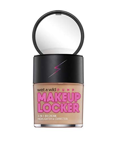 Wet N Wild Makeup Locker- 3-In-1 Sheer BB Cream, Highlighter & Corrector (173A Fair Light)