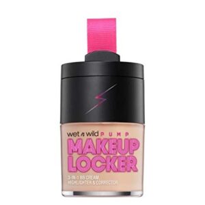 Wet N Wild Makeup Locker- 3-In-1 Sheer BB Cream, Highlighter & Corrector (173A Fair Light)