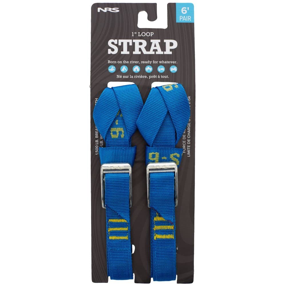 NRS 1" Loop Straps 6' Pair Iconic Blue