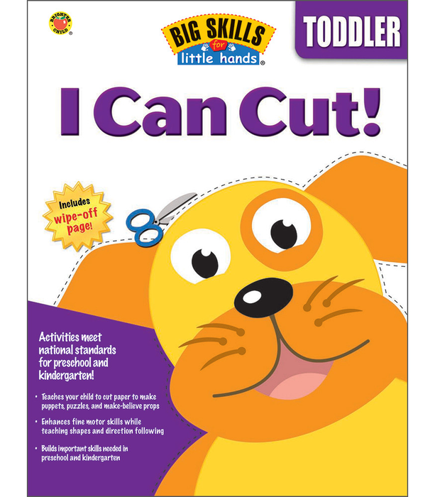 Carson Dellosa | Big Skills for Little Hands: I Can Cut! Activity Book | Ages 3+, Printable