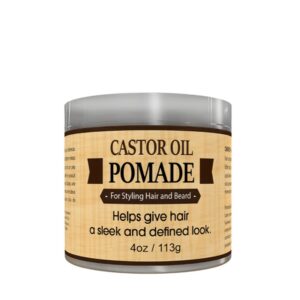 okay-men castor oil beard and hair pomade 4oz