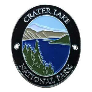 crater lake national park walking hiking stick medallion - oregon