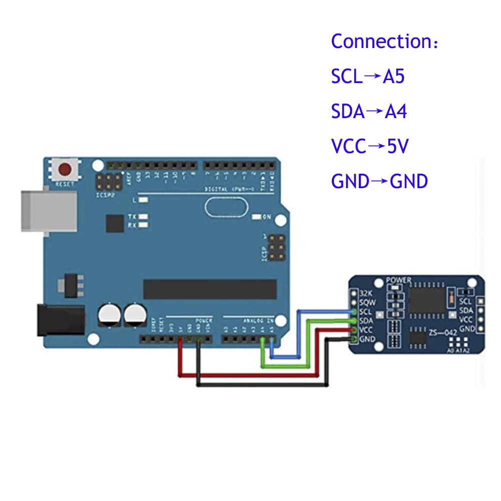 Geekstory 2PCS DS3231 AT24C32 IIC RTC Clock Module High Precision Real Time Clock Module Sensor for Arduino DIY