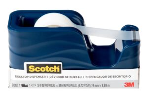 scotch desktop tape dispenser, molten ink (navy), 2.13 in. x 2.75 in. x 5.25 in., 1 tape dispenser