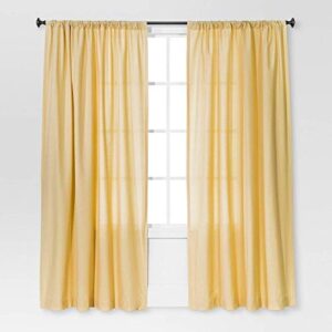 threshold farrah yellow light filtering curtain panel 108"x 54"