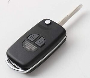 beesclover folding remote key case shell for suz-uki jimny sx4 swift 2 button flip with button pad for auto accessory