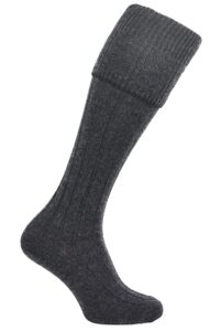 scottish wool blend kilt hose socks for men size m l xl 2xl (l size (9.5-12), charcoal)