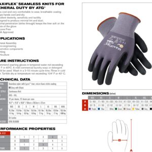 3 Pack MaxiFlex 34-874/S Gloves Nitrile Micro-Foam Grip Palm & Fingers - Excellent Grip and Abrasion Resistance - Seamless Nylon with Lycra Liner - Micro-Foam Nitrile Coating (Size-S/3 Pairs)