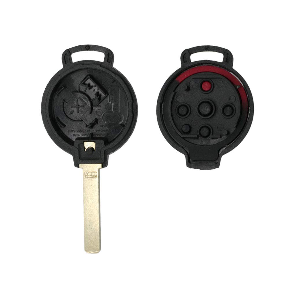 SEGADEN Replacement Key Shell Compatible with Mercedes Benz SMART Fortwo Keyless Entry Remote Key Case Fob 4 Buttons 3 BTN + Panic PG914