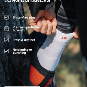 DANISH ENDURANCE 3 Pack Running Socks for Long Distances, Quarter, Men & Women, Light Blue, US Women 8-10 // US Men 6.5-8.5