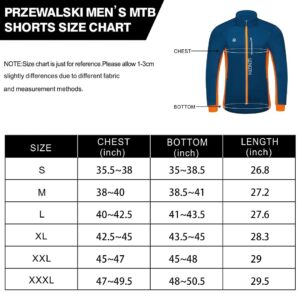 Przewalski Cycling Bike Jackets for Men Winter Thermal Running Jacket Windproof Breathable Reflective Softshell Windbreaker (Blue, XX-Large)