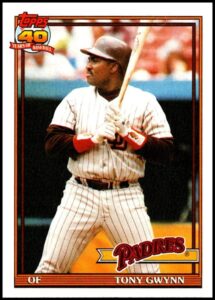 baseball mlb 1991 topps #180 tony gwynn #180 nm padres